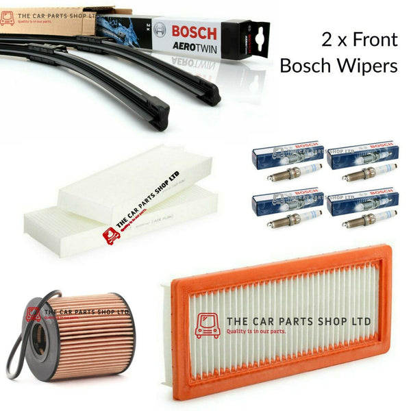 FOR CITROEN C4 PICASSO MK1 SERVICE FILTER KIT FRONT BOSCH WIPERS BOSCH PLUGS