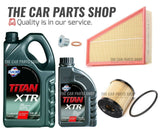 FOR FORD S-MAX 2.0 2006  SERVICE KIT 5L FUCHS 5W30 & AIR FILTER OIL FILTER PLUG