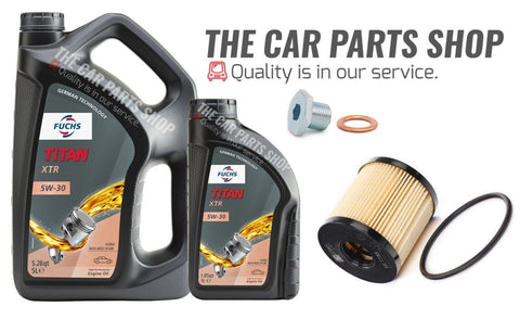 FOR FORD S-MAX 2.0 2006  SERVICE KIT 5L FUCHS 5W30 OIL & NEW OIL FILTER & PLUG