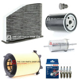 FOR AUDI A3 1.6 PETROL 2003> SERVICE KIT FILTERS AIR OIL CABIN FUEL BOSCH PLUGS