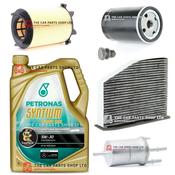 FOR AUDI A3 1.6 PETROL 03-13 PREMIUM SERVICE KIT 5L PETRONAS OIL FULL FILTER KIT