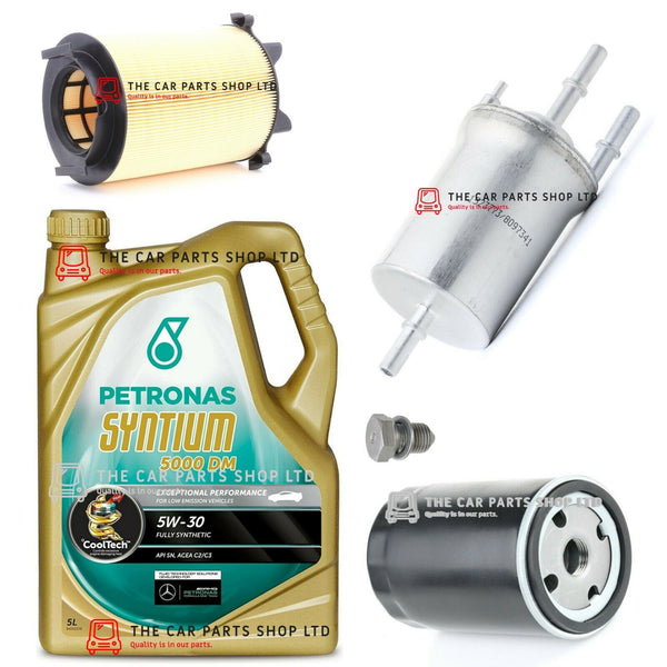FOR AUDI A3 1.6 PETROL 03-13 PREMIUM SERVICE KIT 5L PETRONAS 5W30 + AIR OIL FUEL