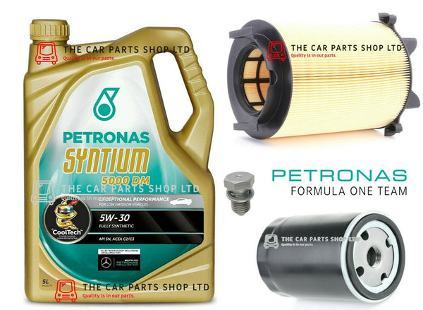 FOR AUDI A3 1.6 PETROL 03-13 PREMIUM SERVICE KIT 5L PETRONAS MOTOR OIL & AIR OIL
