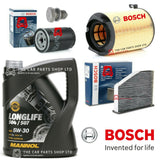 FITS AUDI A3 1.6 PETROL 2005-2013 BOSCH SERVICE KIT 5L 507 & AIR OIL CABIN BOSCH