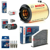 FITS AUDI A3 1.6 PETROL 2005-2013 FULL BOSCH FILTER KIT WIT NEW BOSCH PLUGS X 4