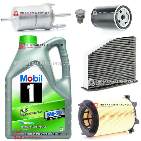 MOBIL 1 ESP 5W30 PREMIUM SERVICE KIT FOR AUDI A3 1.6 PETROL 03-13 BRAND NEW