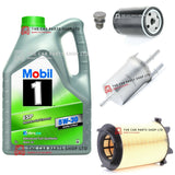 MOBIL 1 ESP 5W30 PREMIUM SERVICE KIT FOR AUDI A3 1.6 MK2 NEW OIL AIR FUEL FILTER