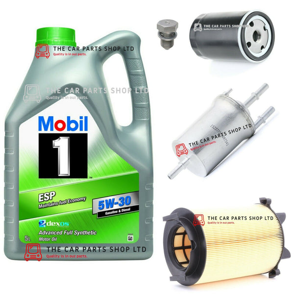 MOBIL 1 ESP 5W30 PREMIUM SERVICE KIT FOR AUDI A3 1.6 MK2 NEW OIL AIR FUEL FILTER
