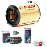 FITS AUDI A3 1.6 PETROL 2005-13 BOSCH FILTER SERVICE KIT FUEL OIL AND AIR FILTER