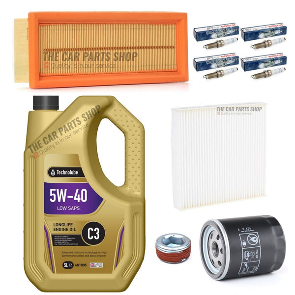 FOR FIAT PANDA 1.2 PETROL MK3 FULL SERVICE KIT WITH BOSCH SPARK PLUGS X 4