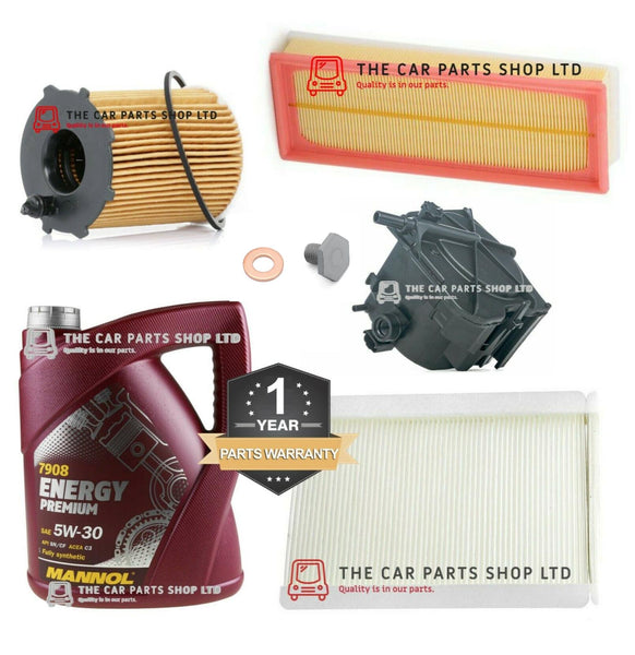 FULL REPLACEMENT SERVICE KIT TO FIT CITROEN C3 PICASSO 1.6 DIESEL WITH NEW PLUG