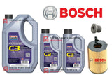 FOR AUDI A4 3.0 TDI MK4 PREMIUM BOSCH SERVICE KIT 7L 5W30 GRANVILLE + OIL FILTER