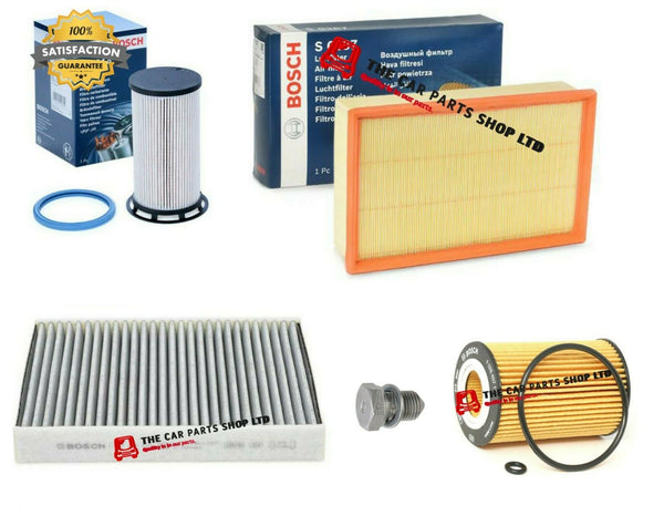 FITS VW GOLF MK7 GTD FULL SERVICE FILTERS KIT 4 FILTERS AIR OIL FUEL CABIN BOSCH