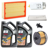 FITS FORD TRANSIT 2.4 350 LWB FULL SERVICE KIT 10L FUCHS 5W30 & FULL FILTER KIT