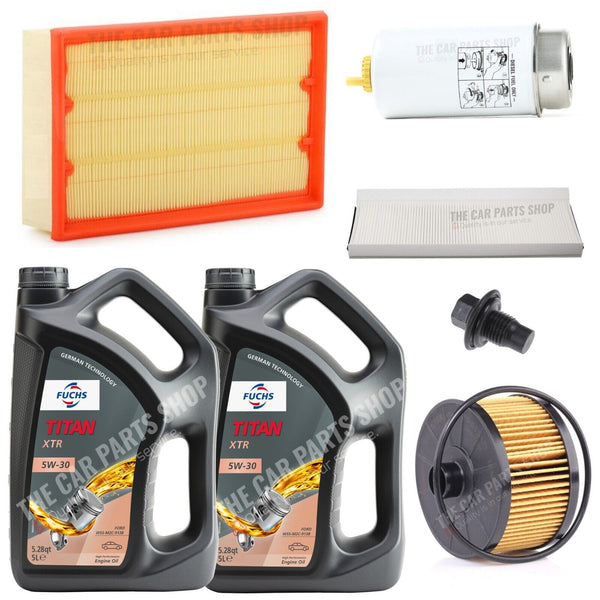 FITS FORD TRANSIT 2.4 350 LWB FULL SERVICE KIT 10L FUCHS 5W30 & FULL FILTER KIT