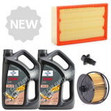FITS FORD TRANSIT 2.4 350 LWB SERVICE KIT 10L 5W30 & AIR FILTER OIL FILTER NEW