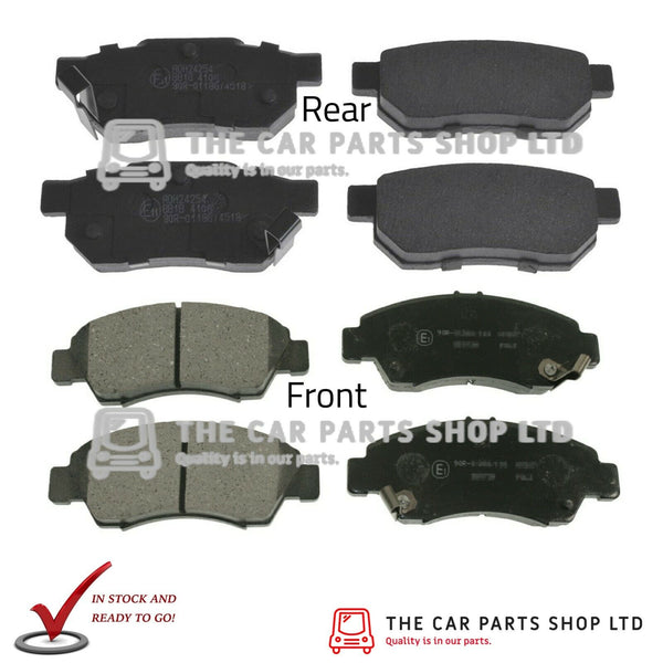 FRONT AND REAR BRAKE PADS FOR HONDA JAZZ MK2 2002> BRAND NEW BOTH SETS