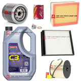 FITS PEUGEOT PARTNER 2.0 HDI 2002-2007 SERVICE KIT GRANVILLE OIL 5W30 COMPLETE