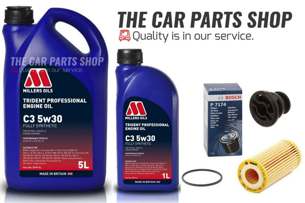 FOR VW GOLF GTI 2.0 PETROL MK7 2012> BOSCH SERVICE KIT 6L 5W30 & BOSCH FILTER