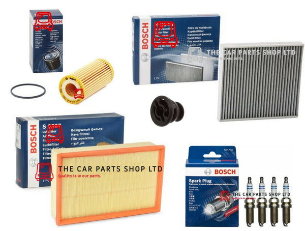 TO FIT VW GOLF 2.0 GTI 2012>> FULL BOSCH SERVICE FILTERS KIT & BOSCH PLUGS X 4