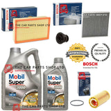 TO FIT VW GOLF GTI 2012> BOSCH SERVICE KIT 6L MOBIL 3000 5W30 + AIR OIL POLLEN