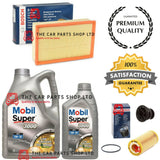 TO FIT VW GOLF GTI 2012> BOSCH SERVICE KIT 6L MOBIL 5W-30 & BOSCH 2 FILTERS NEW