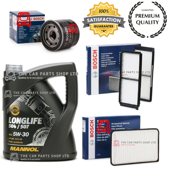 FOR MAZDA 2 1.3 TAMURA MK2 BOSCH SERVICE KIT 5L 507 5W30 & BOSCH OIL AIR POLLEN