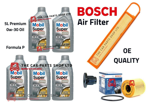 FITS PEUGEOT 208 1.4 12-19 BOSCH SERVICE KIT MOBIL 0W-30 WITH AIR OIL FILTER NEW