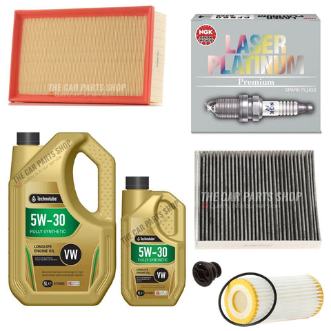 FOR VW GOLF R MK7 FULL SERVICE KIT WITH NGK SPARK PLUGS X 4 NEW