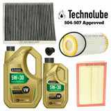 FOR VW GOLF R MK7 SERVICE KIT OIL FILTER AIR FILTER CABIN FILTER 6L 507 OIL NEW