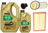 FOR VW GOLF R MK7 SERVICE KIT 6 LITRES OIL & AIR OIL FILTER NEW SUMP PLUG