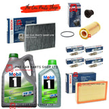 PREMIUM LONGLIFE SERVICE KIT FOR VW GOLF R MK7 OEM APPROVED MOBIL MOTOR  OIL 6L