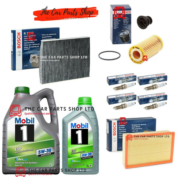 PREMIUM LONGLIFE SERVICE KIT FOR VW GOLF R MK7 OEM APPROVED MOBIL MOTOR  OIL 6L