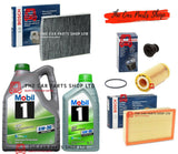 PREMIUM LONGLIFE SERVICE KIT FOR VW GOLF R MK7 6L MOBIL & BOSCH AIR OIL CABIN OE