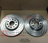 FOR AUDI A4 MK3 2004> GROOVED REAR BRAKE DISCS PAIR 245MM