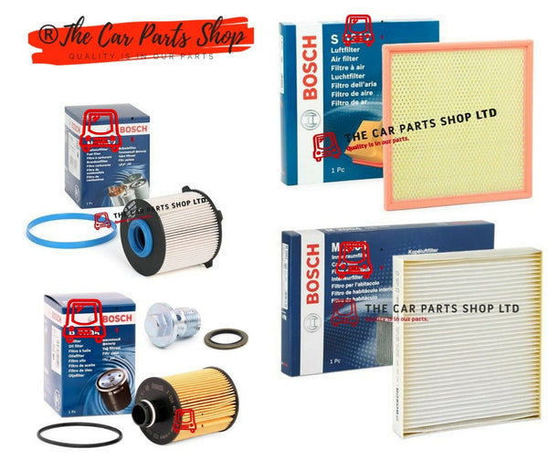 FITS VAUXHALL ZAFIRA  2.0 CDTI 11-19 FULL BOSCH SERVICE FILTERS KIT & SUMP PLUG
