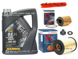 FOR VOLVO C30 D2 1.6 10-13 BOSCH SERVICE KIT 5L 5W30 AND AIR OIL FILTER & PLUG