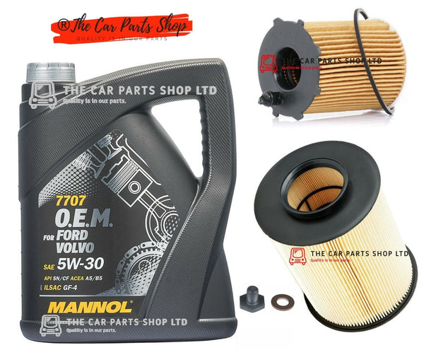 FITS VOLVO C30 D2 1.6 R-DESIGN SERVICE KIT OIL & AIR FILTER WITH 5L ENGINE OIL