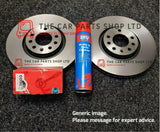 TO FIT AUDI A4 MK3 2004> FRONT BRAKE DISCS 288MM AND TRW PADS