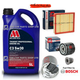 FITS MERCEDES A-CLASS A180 D MK3 BOSCH SERVICE KIT FUEL OIL AIR 5L MILLERS OE