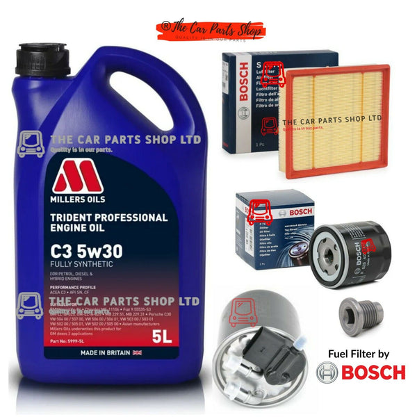 FITS MERCEDES A-CLASS A180 D MK3 BOSCH SERVICE KIT FUEL OIL AIR 5L MILLERS OE