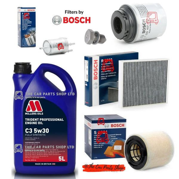 FITS AUDI A1 1.4 TFSI BLACK EDITION MK1 BOSCH SERVICE KIT COMPLETE KIT