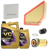TO FIT VOLVO C70 D5 2.4 MK2 SERVICE KIT 6L 0W30 AND AIR OIL CABIN SUMP PLUG NEW