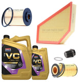 TO FIT VOLVO C70 D5 2.4 MK2 SERVICE KIT 6L 0W30 + FUEL OIL AND AIR FILTER