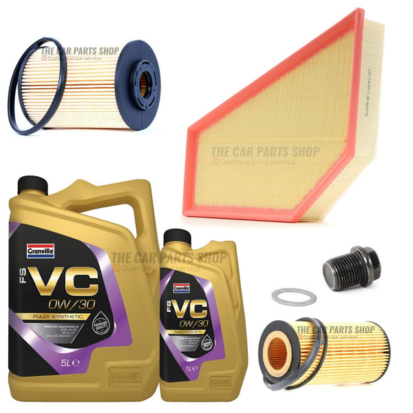 TO FIT VOLVO C70 D5 2.4 MK2 SERVICE KIT 6L 0W30 + FUEL OIL AND AIR FILTER
