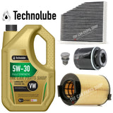 FOR VW SCIROCCO 1.4 PETROL MK3 SERVICE KIT 5L 507 OIL & AIR OIL CABIN SUMP PLUG