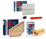FOR  VOLVO C70 D5 2.4 MK2 BOSCH SERVICE FILTERS KIT POLLEN AIR OIL FILTER PLUG