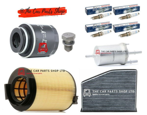 FOR VW SCIROCCO 1.4 PETROL MK3 SERVICE FILTER KIT COMPLETE KIT 4 X BOSCH PLUGS