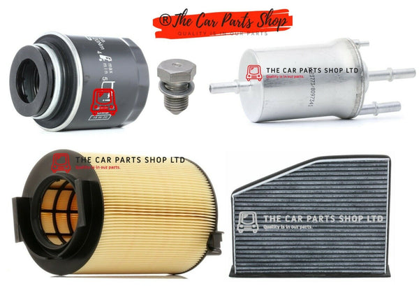 FOR VW SCIROCCO 1.4 PETROL MK3 SERVICE FILTER KIT AIR FUEL POLLEN OIL PLUG NEW