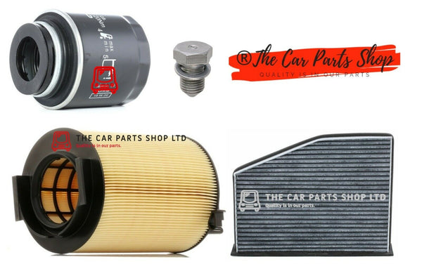 FOR VW SCIROCCO 1.4 PETROL MK3 SERVICE FILTER KIT CABIN AIR AND OIL + SUMP PLUG